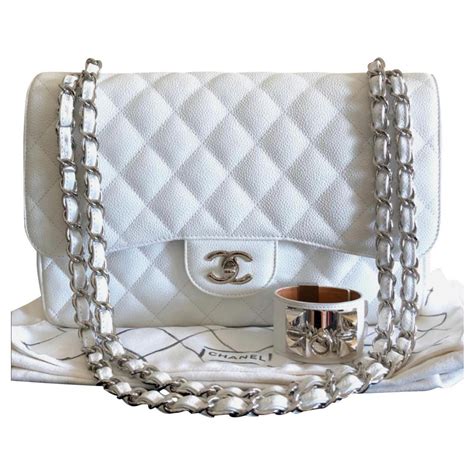 chanel large classic double flap bag white fake|vintage chanel quilted shoulder bag.